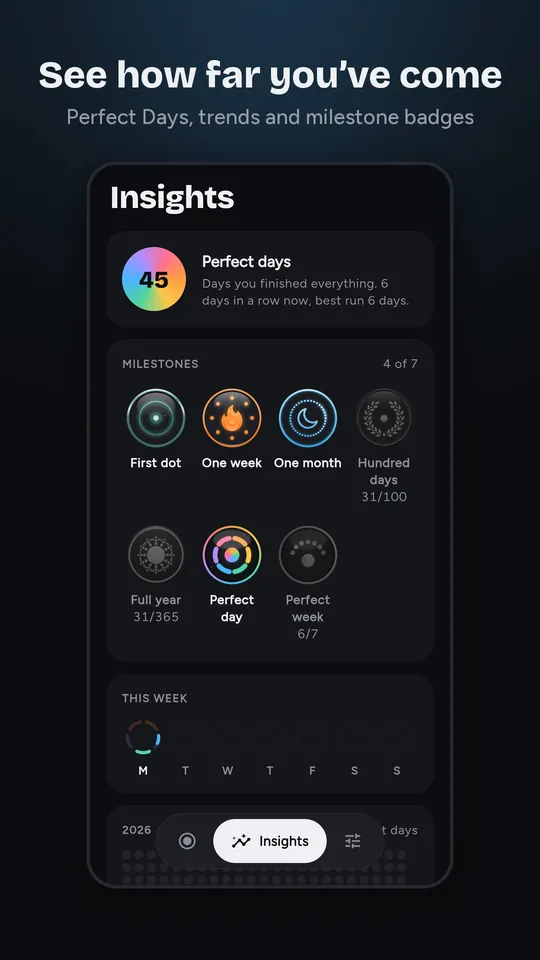 Everdot screenshot: progress