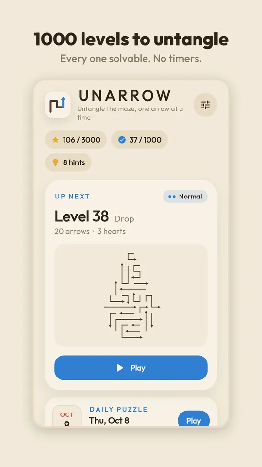Unarrow screenshot: home