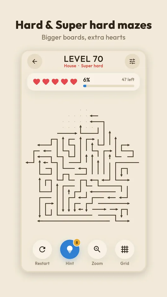 Unarrow screenshot: hard