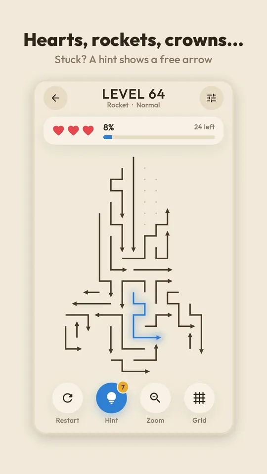 Unarrow screenshot: shapes